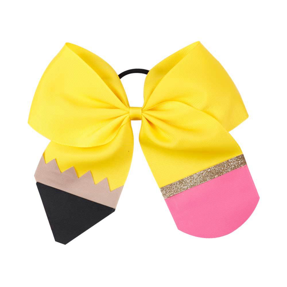 Wholesale Fabric Back to School Pencils Kids Bow Hair Clips