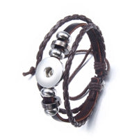 Wholesale 4-piece buckle leather bracelet diy crystal bracelet pendant