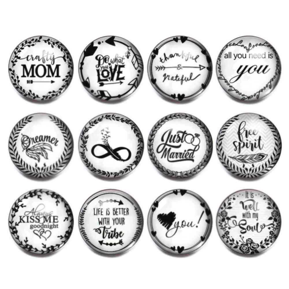 Wholesale 10pcs Alloy 18MM Glass Buttons Dutch Buttons