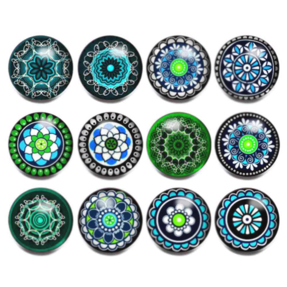 Wholesale 10pcs Alloy 18MM Glass Buttons Dutch Buttons