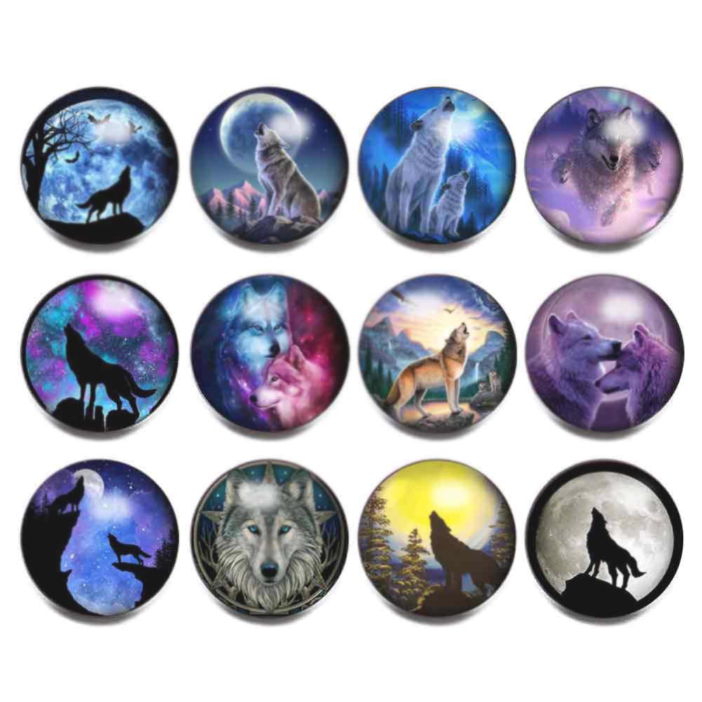 Wholesale 10pcs Alloy 18MM Glass Buttons Dutch Buttons