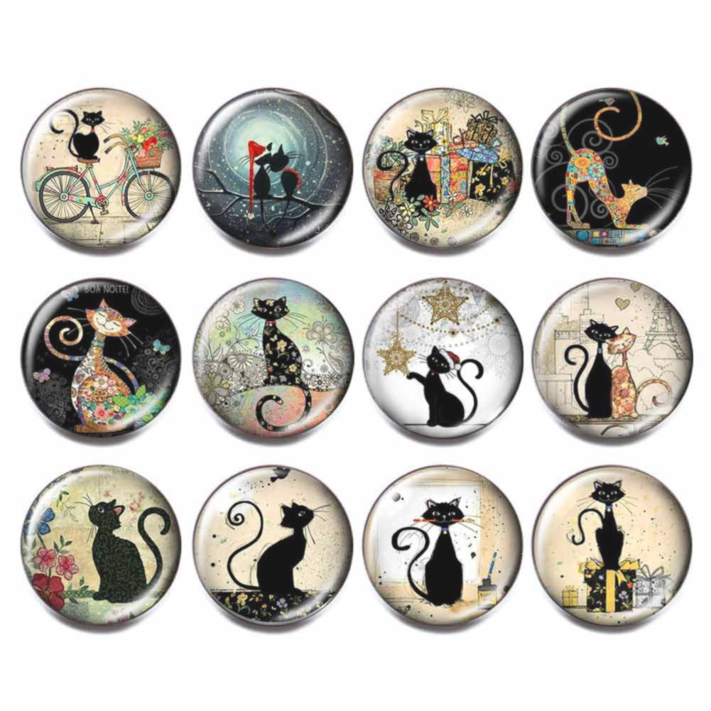 Wholesale 12pcs/pack 18MM Alloy Time Gem Diy Glass Buttons
