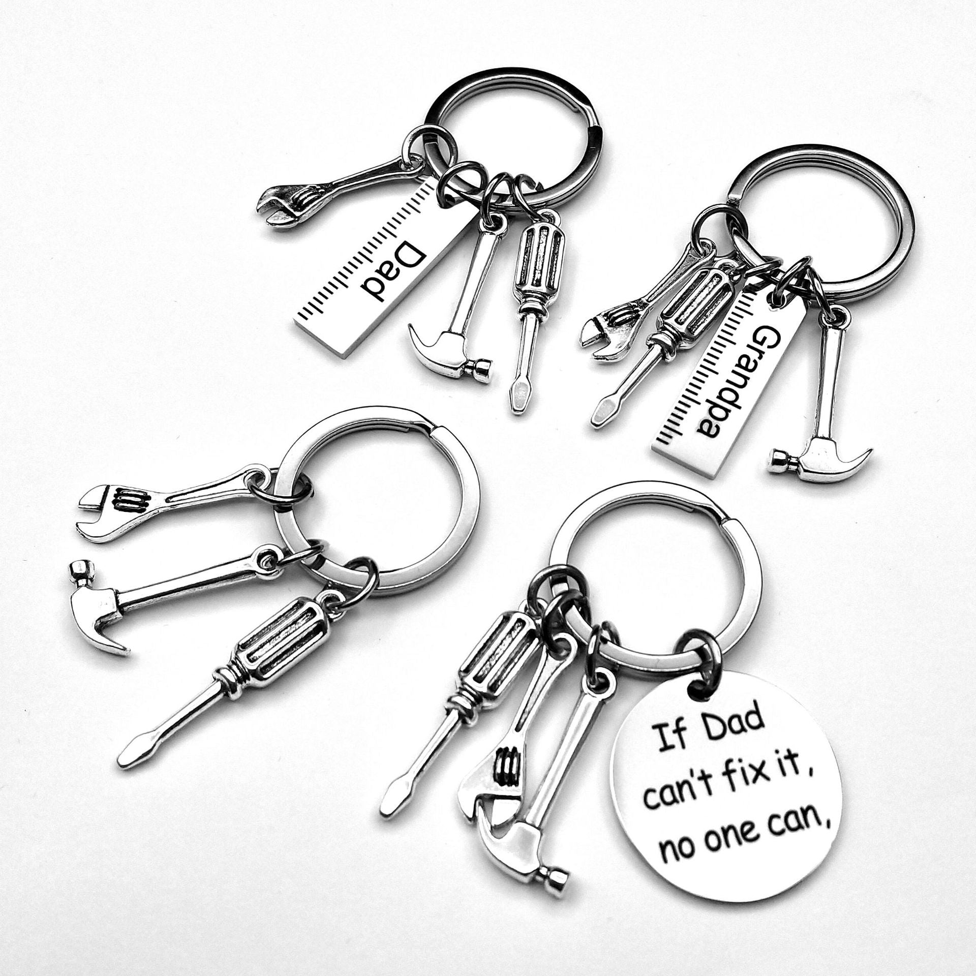 Wholesale Father's Day Stainless Steel Tool Keychain
