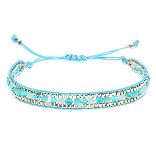 Wholesale Handwoven Vintage Ethnic Style Diamond Bracelet
