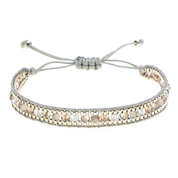 Wholesale Handwoven Vintage Ethnic Style Diamond Bracelet