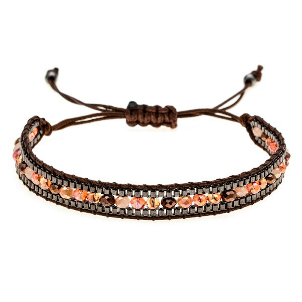 Wholesale Handwoven Vintage Ethnic Style Diamond Bracelet