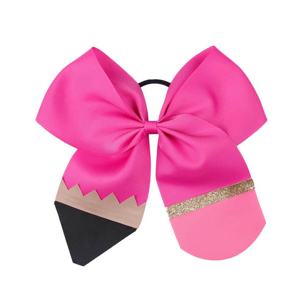 Wholesale Fabric Back to School Pencils Kids Bow Hair Clips