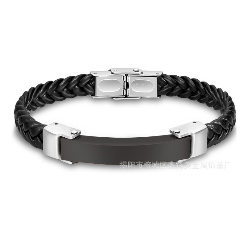 Wholesale Silicone Bracelet Microfiber Titanium Steel Gold-plated Rose Bracelet