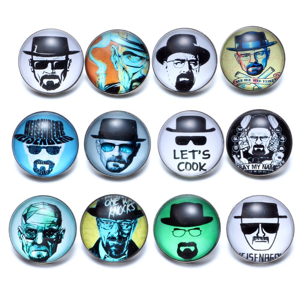 Wholesale 10pcs Alloy 18MM Glass Buttons Dutch Buttons
