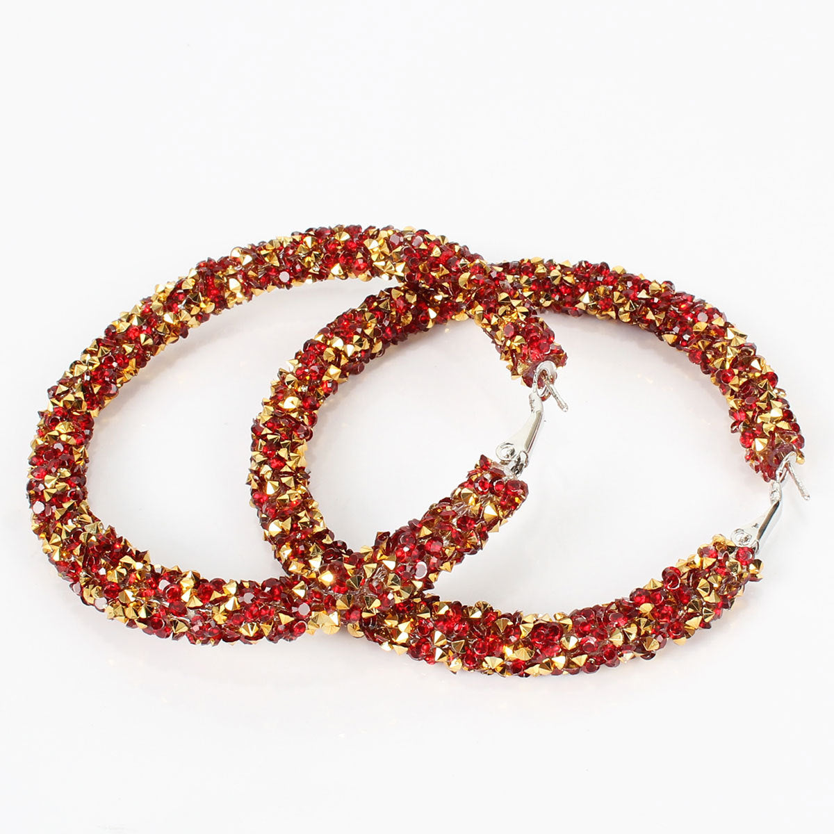 Wholesale Simple Rhinestone Large Hoop Earrings