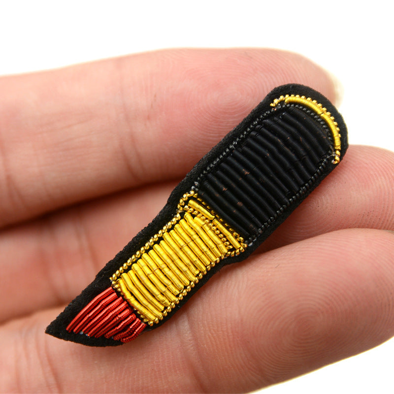 Wholesale DIY Embroidery Patch Heart Shaped Lipstick Brooch Hat Clothing Accessories