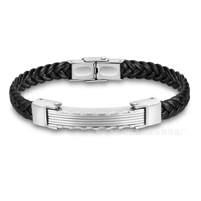 Wholesale Silicone Bracelet Microfiber Titanium Steel Gold-plated Rose Bracelet