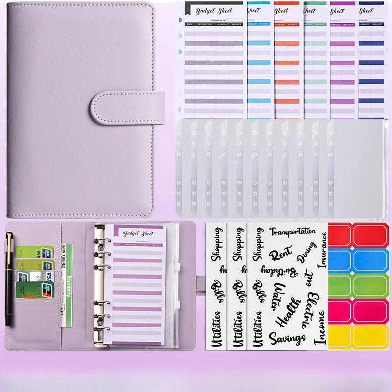 Wholesale Binder Leather PU Cash Budget Binder Notebook