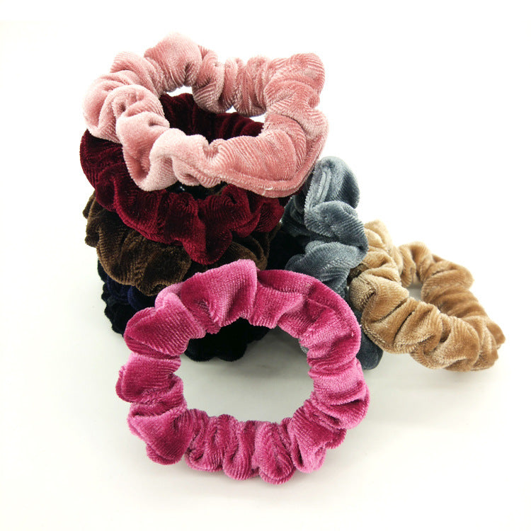 Wholesale flannel large fabric all-match velvet hair ring
