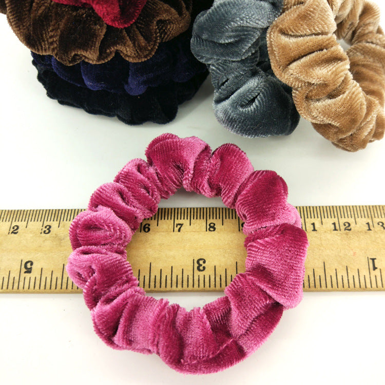 Wholesale flannel large fabric all-match velvet hair ring