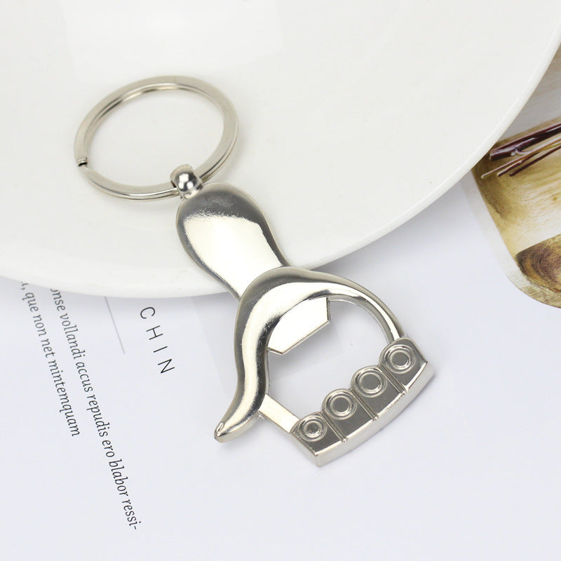 Wholesale Thumb Palm Bottle Opener Metal Keychain