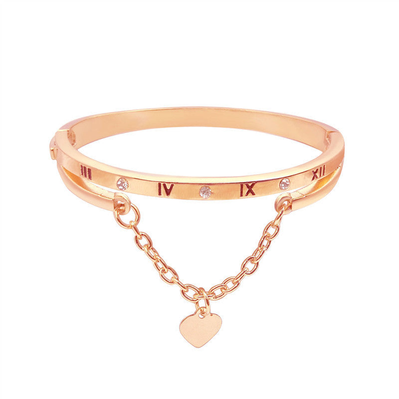 Wholesale Love Roman Tassel Heart Bracelet