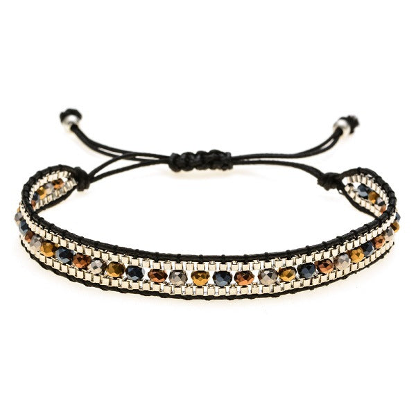 Wholesale Handwoven Vintage Ethnic Style Diamond Bracelet