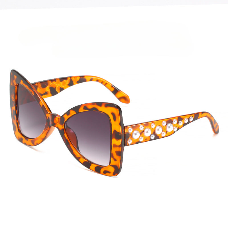 Wholesale Kids Triangle Inlaid Pearl PC Sunglasses