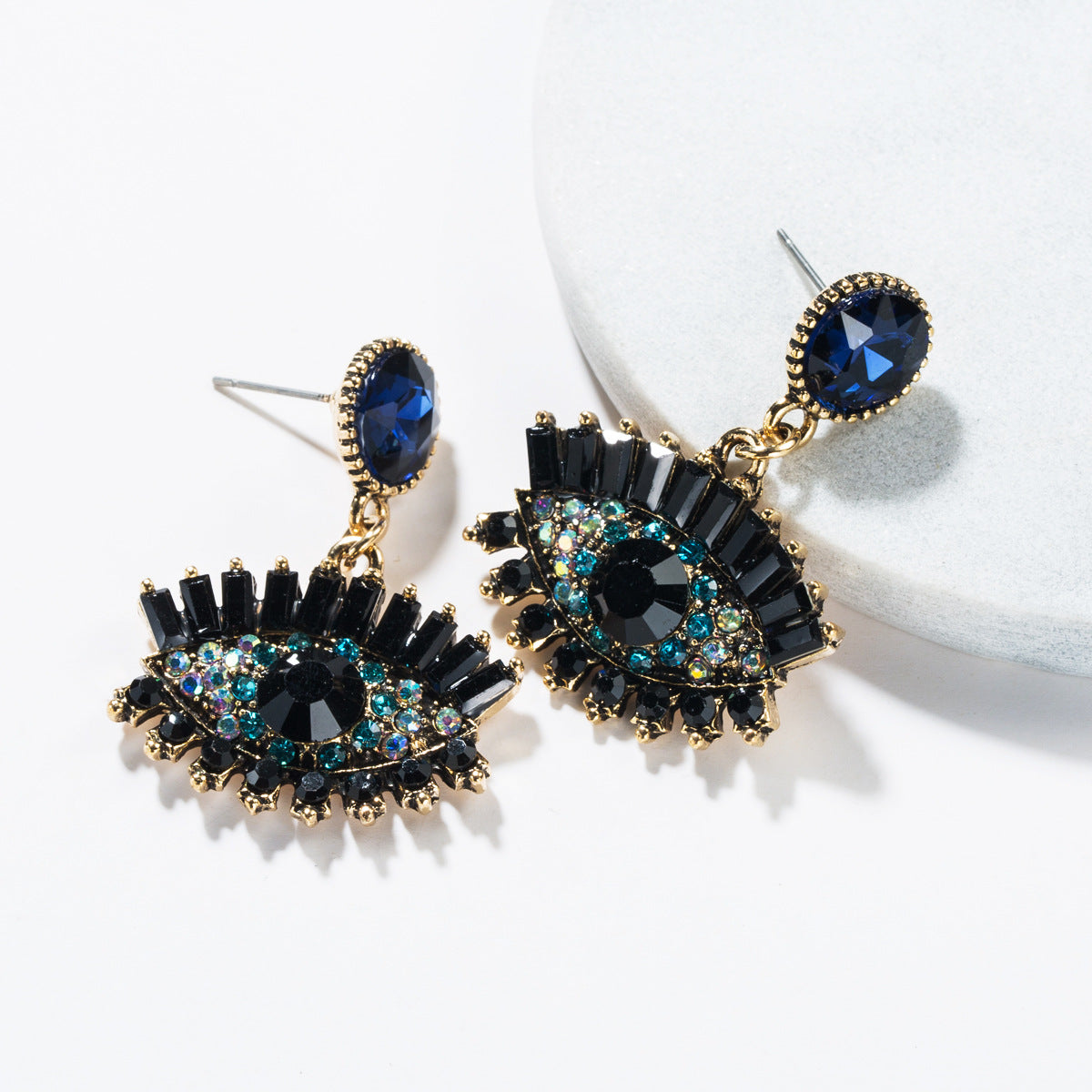 Wholesale Exaggerated Creative Devil's Eye Vintage Bohemian Style Earrings