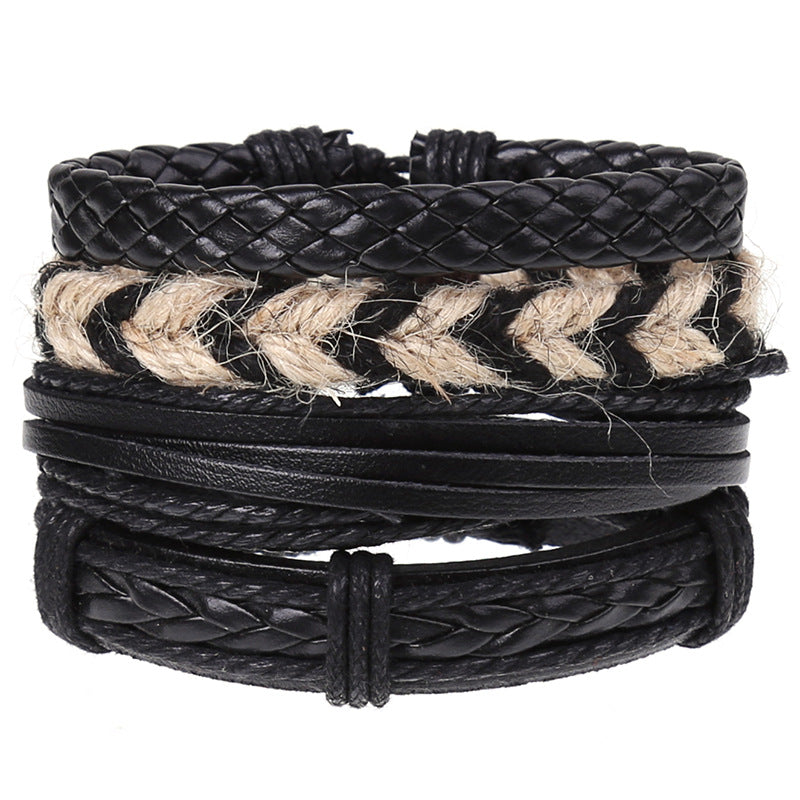 Wholesale of New Vintage Woven Diy Leather Bracelet