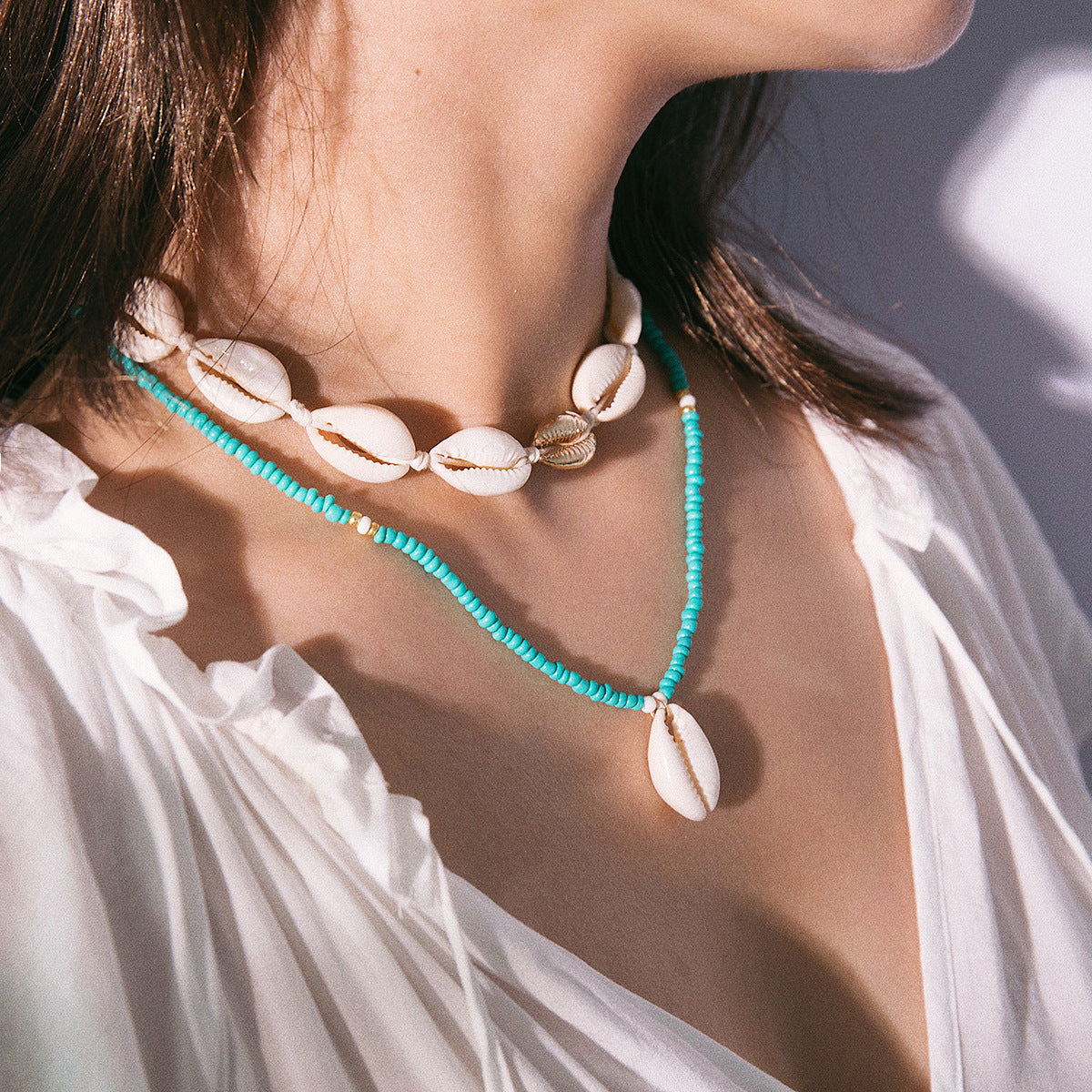 Collares de aleación de doble capa de la conde de arroz al por mayor