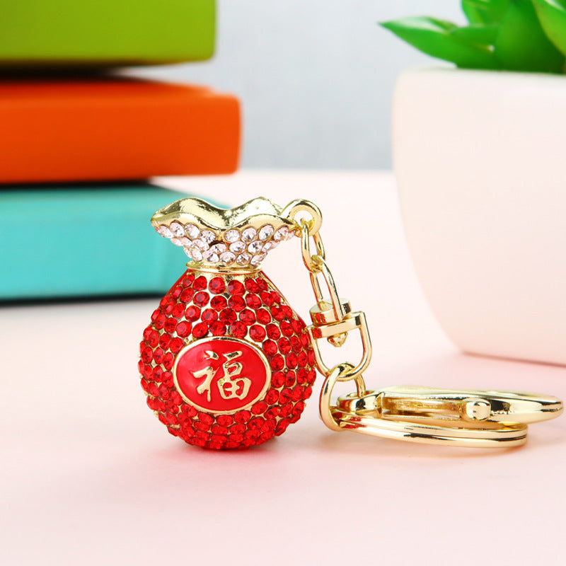 Wholesale Rhinestone Lipstick Metal Keychains