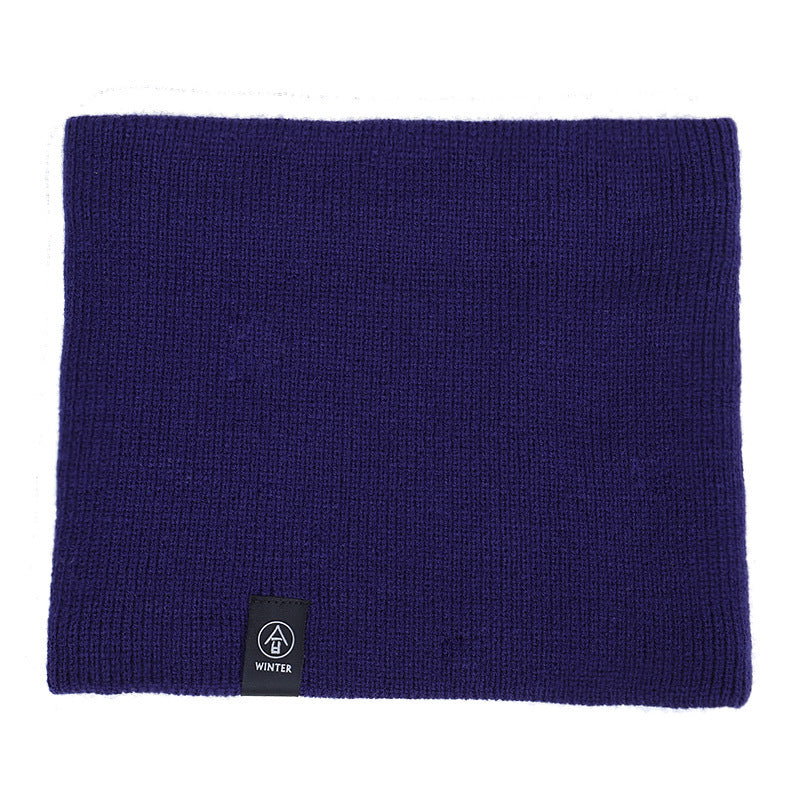 Wholesale Acrylic Solid Color Pullover Warm Knitted Scarf