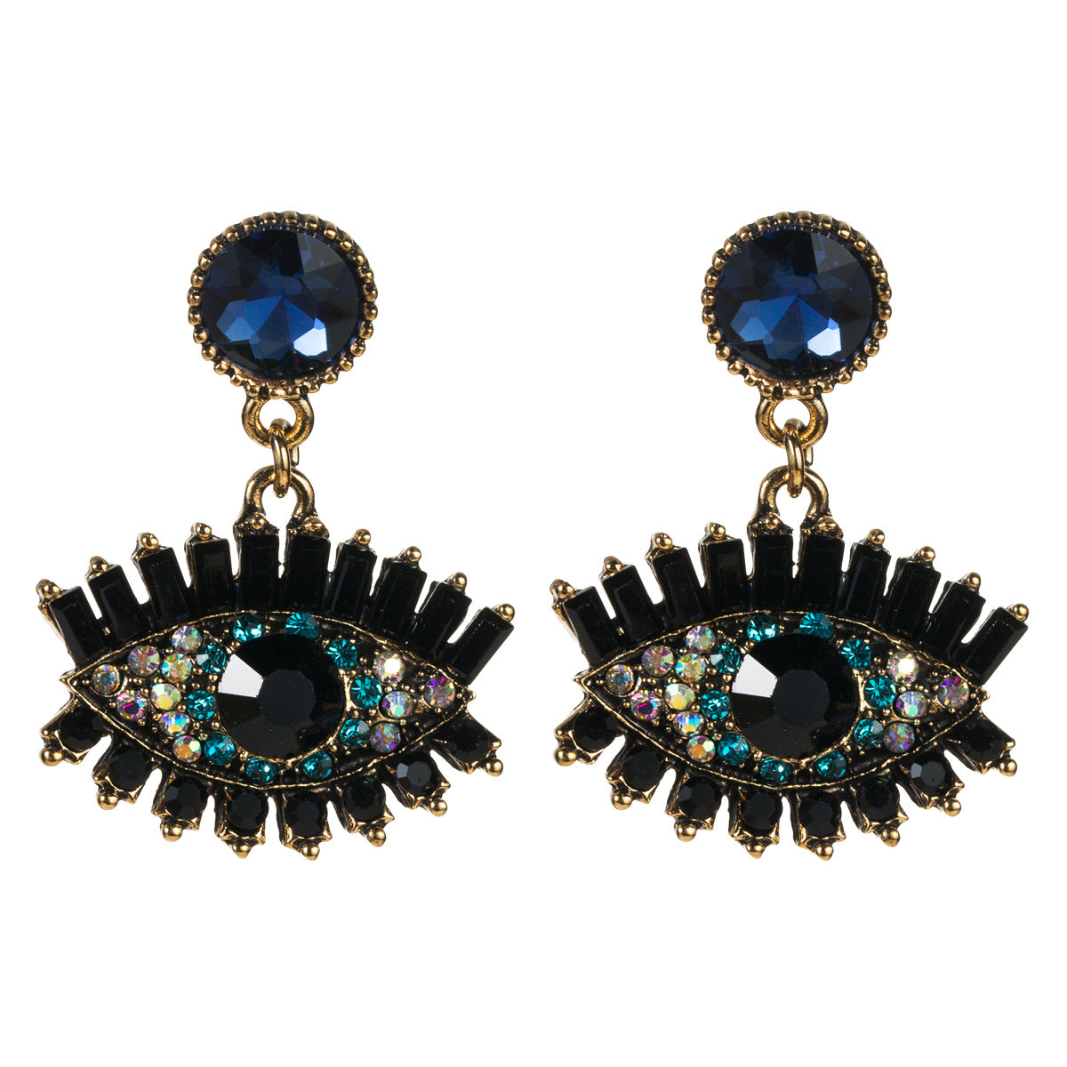 Wholesale Exaggerated Creative Devil's Eye Vintage Bohemian Style Earrings