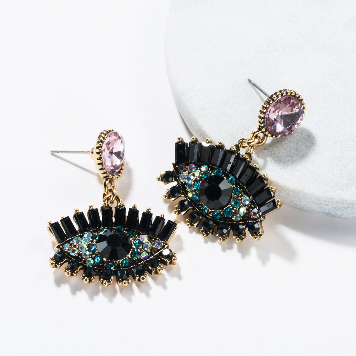 Wholesale Exaggerated Creative Devil's Eye Vintage Bohemian Style Earrings