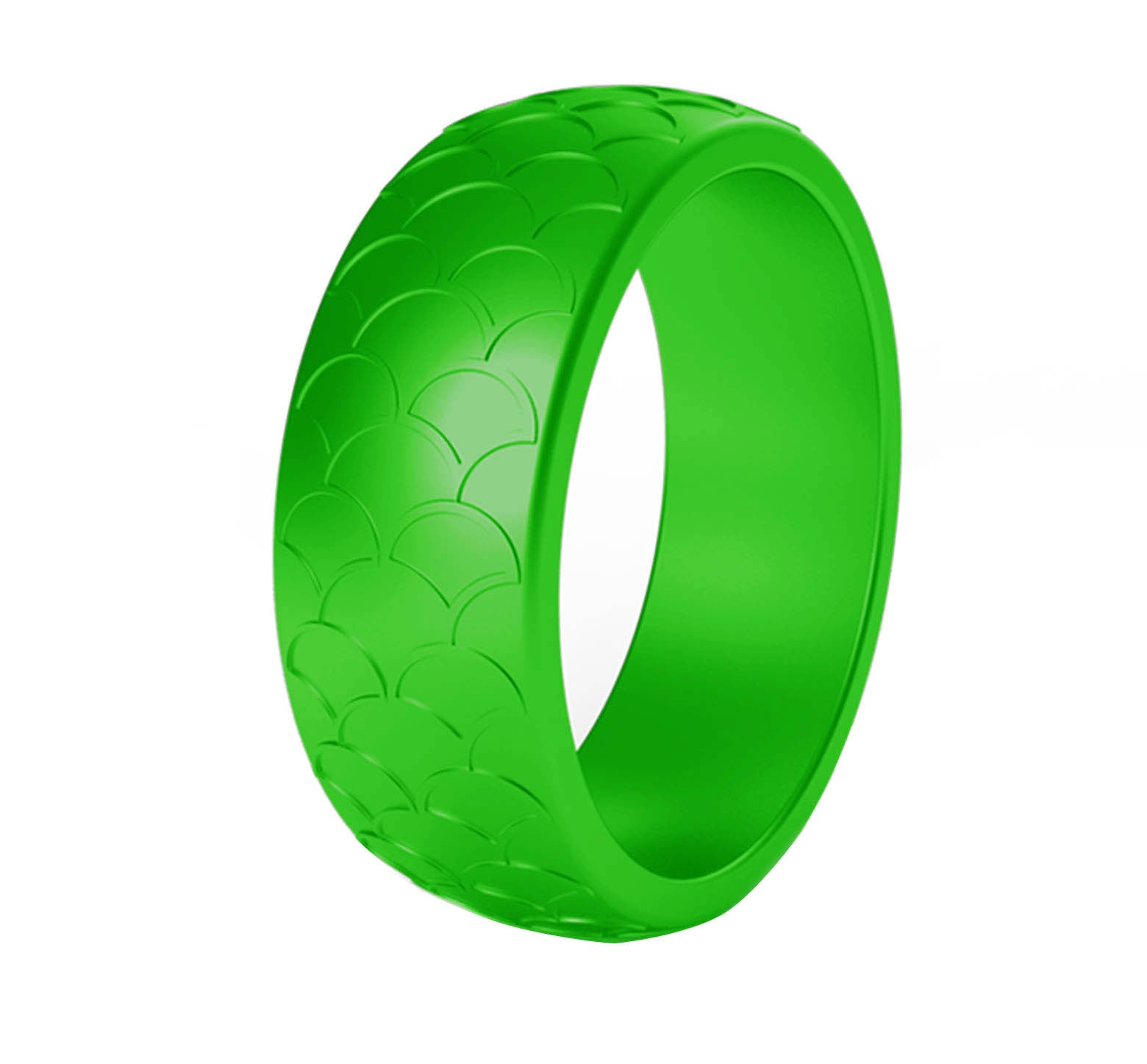 Wholesale popular fish scale pattern silicone ring men's outdoor sports silicone ring