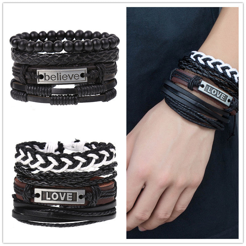 Wholesale of New Vintage Woven Diy Leather Bracelet