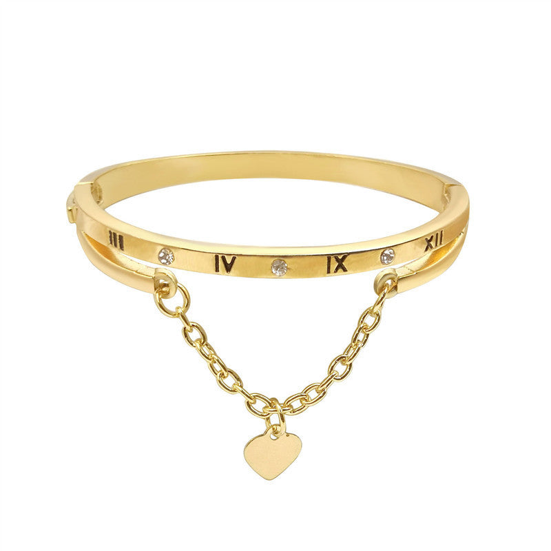 Wholesale Love Roman Tassel Heart Bracelet