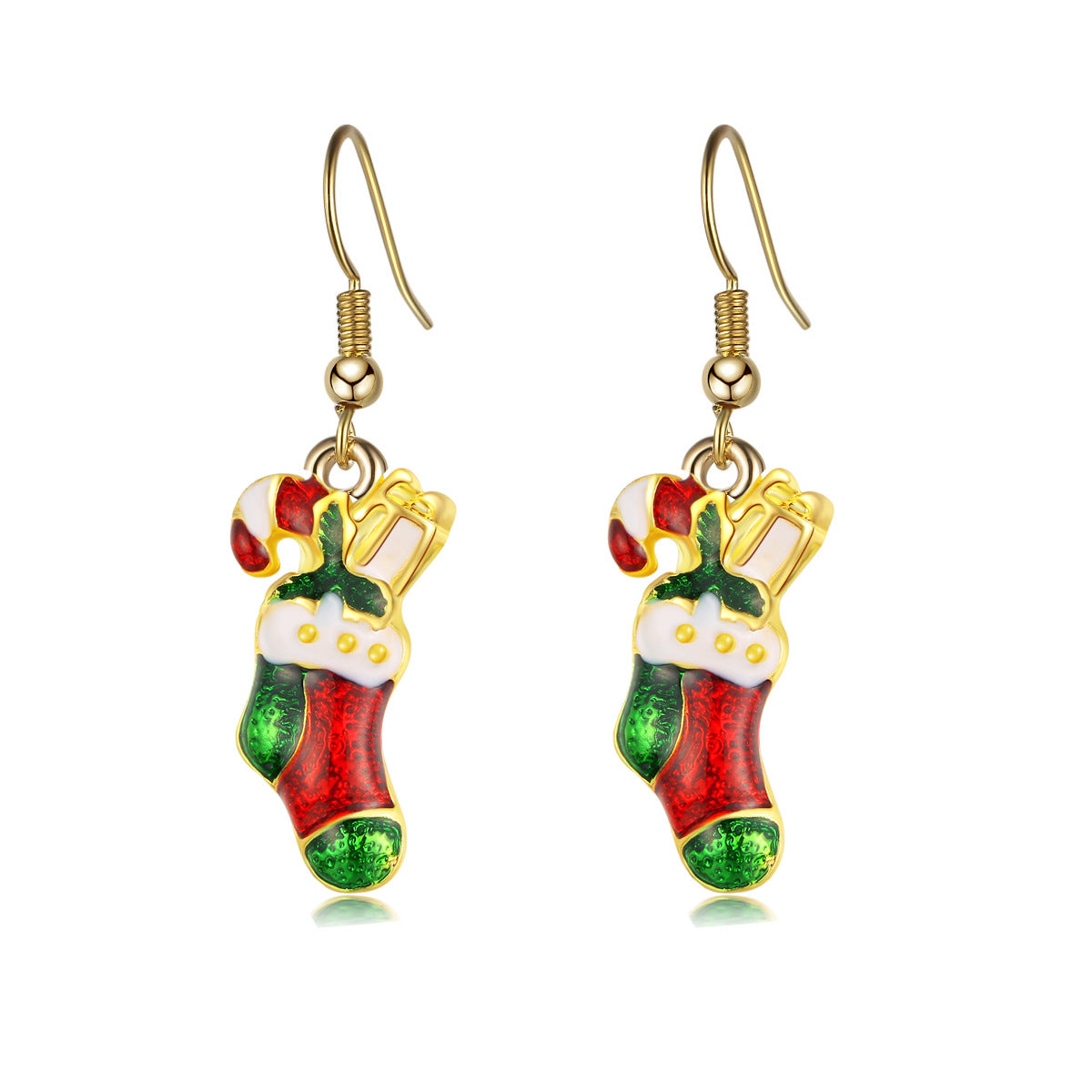 Wholesale Christmas Santa Claus Snowflake Christmas Tree Elk Earrings