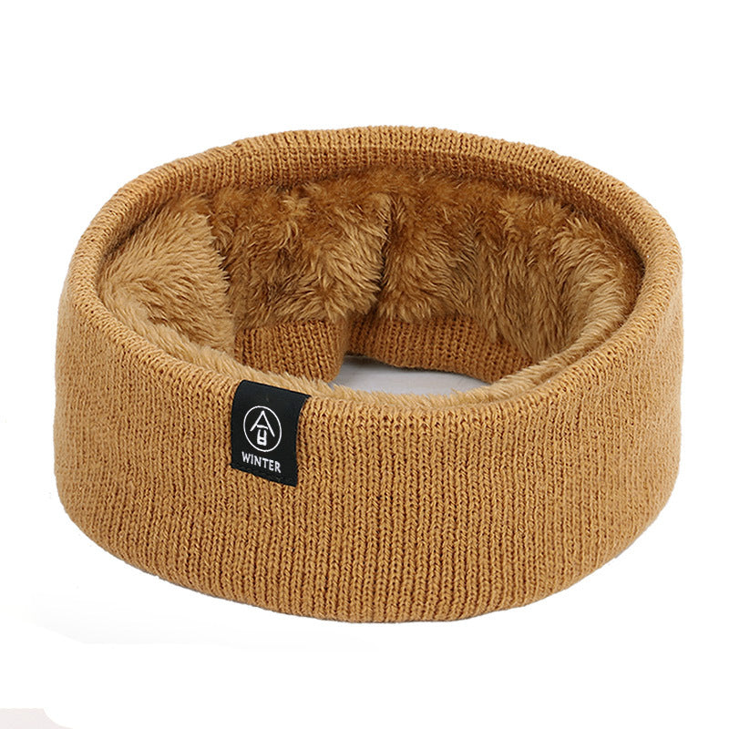 Wholesale Acrylic Solid Color Pullover Warm Knitted Scarf