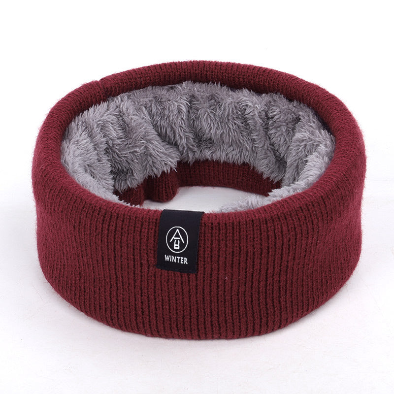 Wholesale Acrylic Solid Color Pullover Warm Knitted Scarf