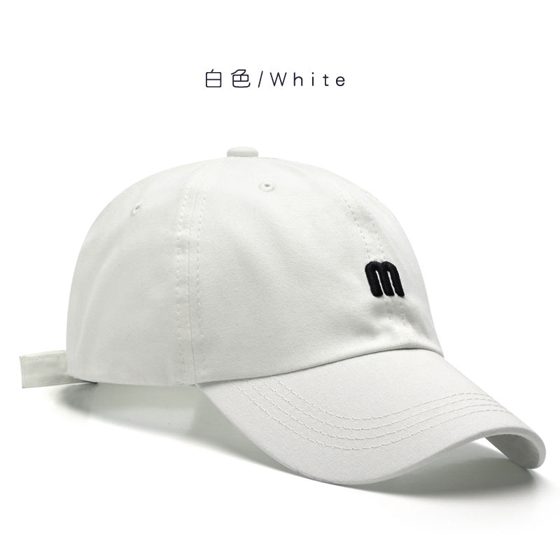 Wholesale M Letter Embroidery Versatile Soft Top Visor Baseball Cap