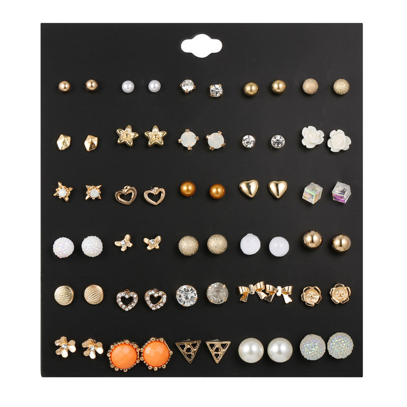 Wholesale 30 Pairs Unique Combination Set Copper Earrings