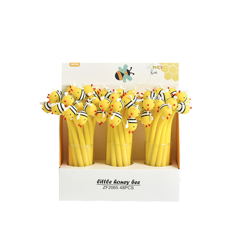 Wholesale 48pcs/box Bee Curved Silicone Styling Pen