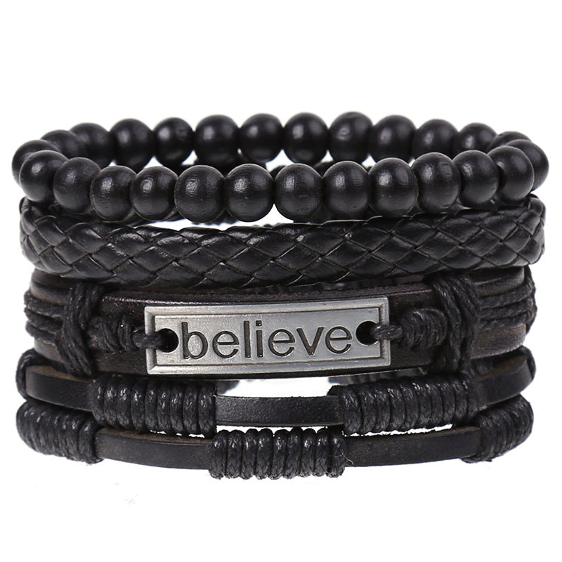 Wholesale of New Vintage Woven Diy Leather Bracelet