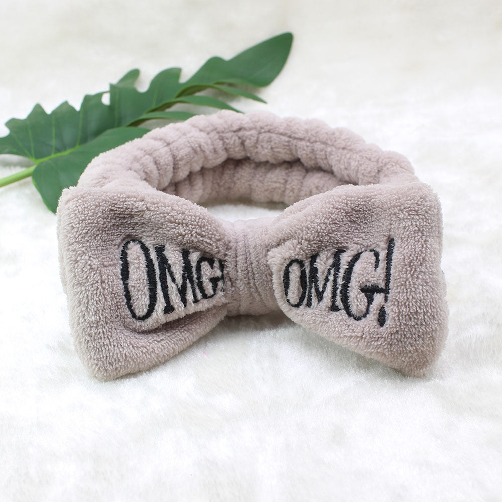 Wholesale Bow Rabbit Ears Flannel Headband