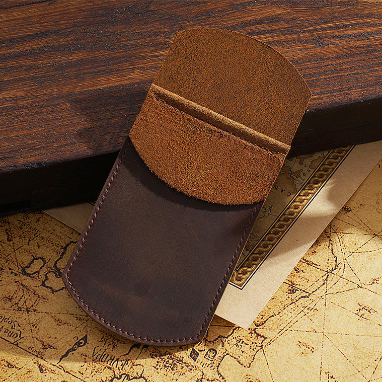 Wholesale Genuine Vintage Handmade Cowhide Pencil Case