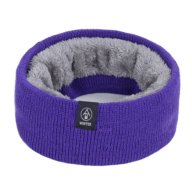 Wholesale Acrylic Solid Color Pullover Warm Knitted Scarf