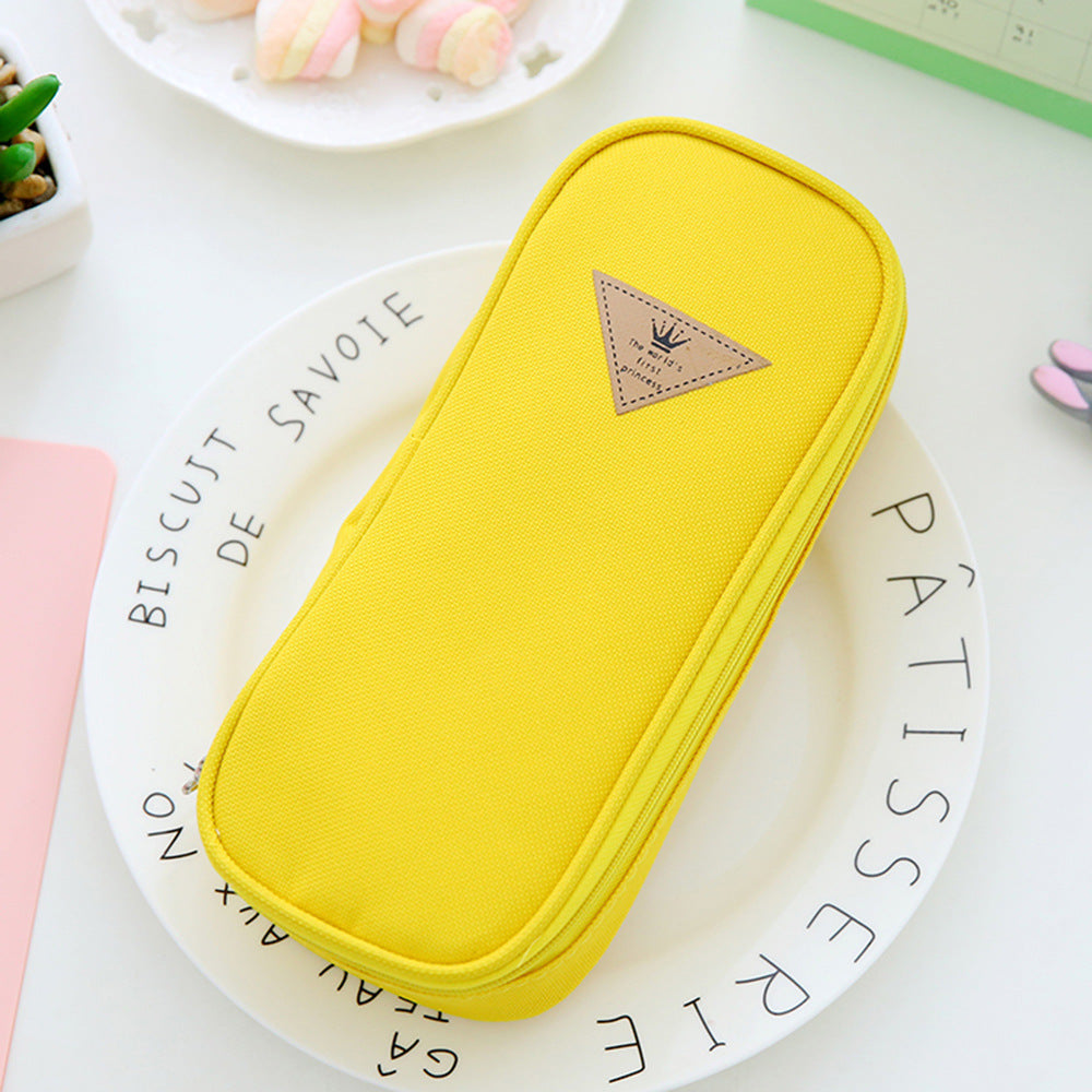 Wholesale Simple Large Capacity Canvas Pencil Case