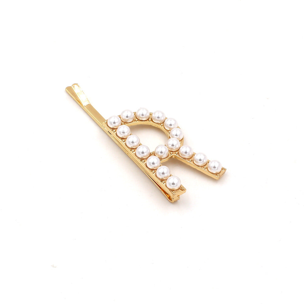 Wholesale English Alphabet Pearl Hairpins