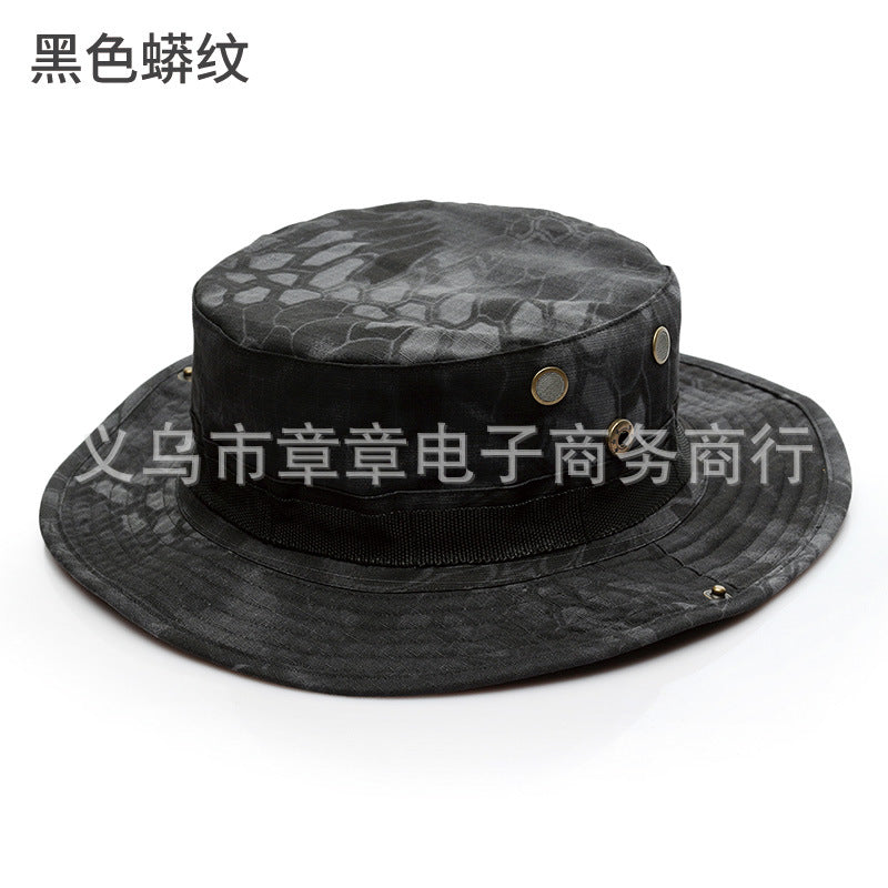 Wholesale Military Fan Outdoor Python Pattern Camouflage Mountaineering Fisherman Hat