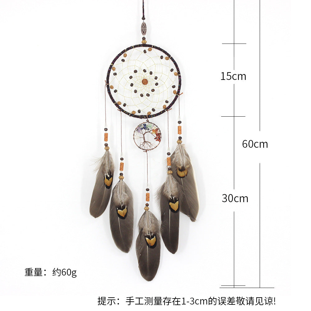 Wholesale Indian Retro Style Colorful Tree of Life Aerial Hanging Dream Catcher