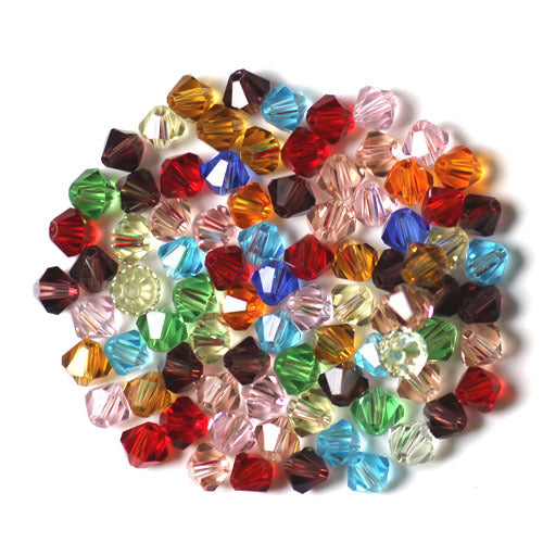 Wholesale 500pcs Crystal Glass Rhombus Beads