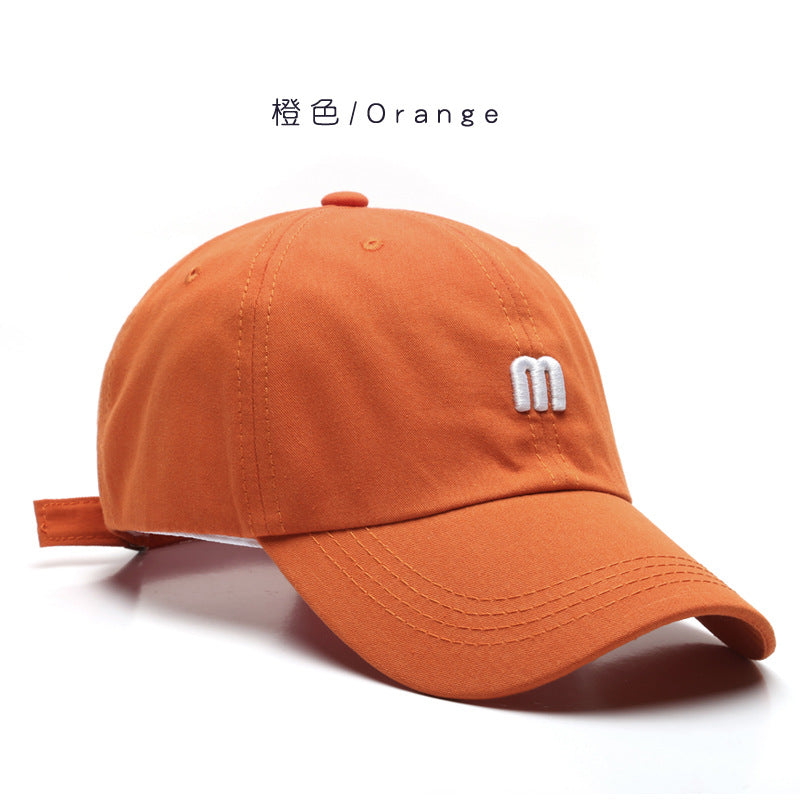 Wholesale M Letter Embroidery Versatile Soft Top Visor Baseball Cap