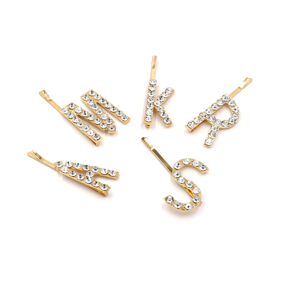 Wholesale English Alphabet Pearl Hairpins